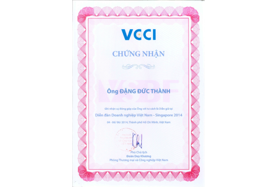 Chứng nhận từ VCCI